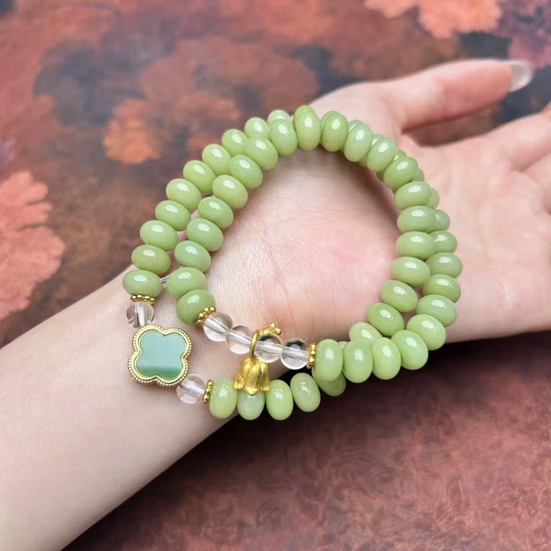 JG0042-翠绿菩提双圈手串（无礼盒）