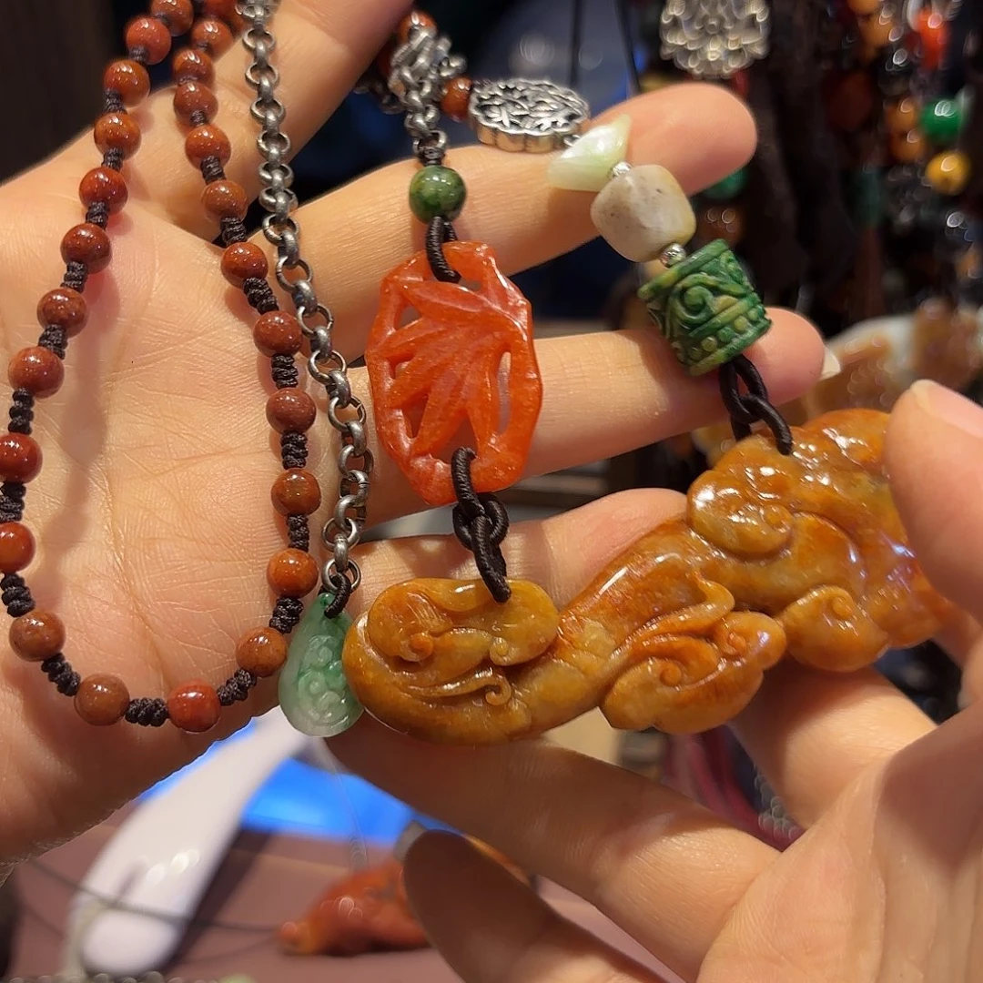 翡翠未镶嵌颈饰原创