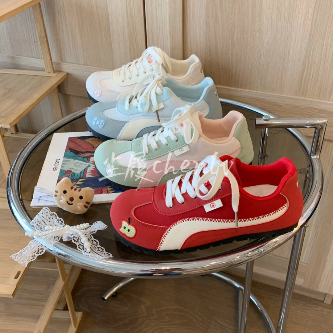 CHENLV/尘履春夏新款透气软底百搭显脚小德训鞋时尚休闲板鞋