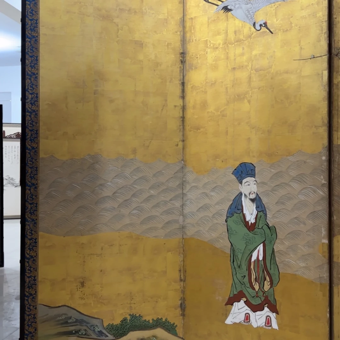 无***卒绘画屏风框画茶空间设计