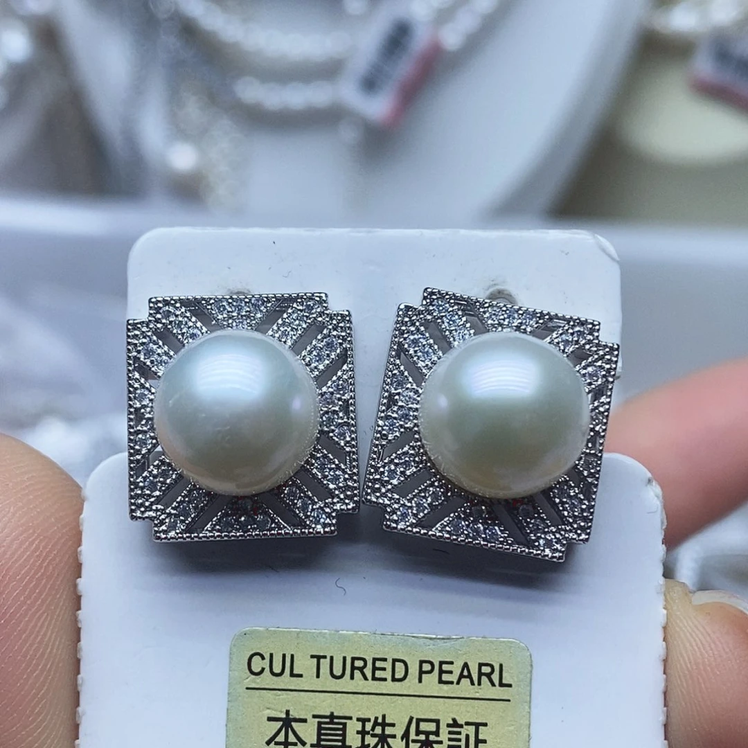 未镶嵌淡水珍珠耳钉