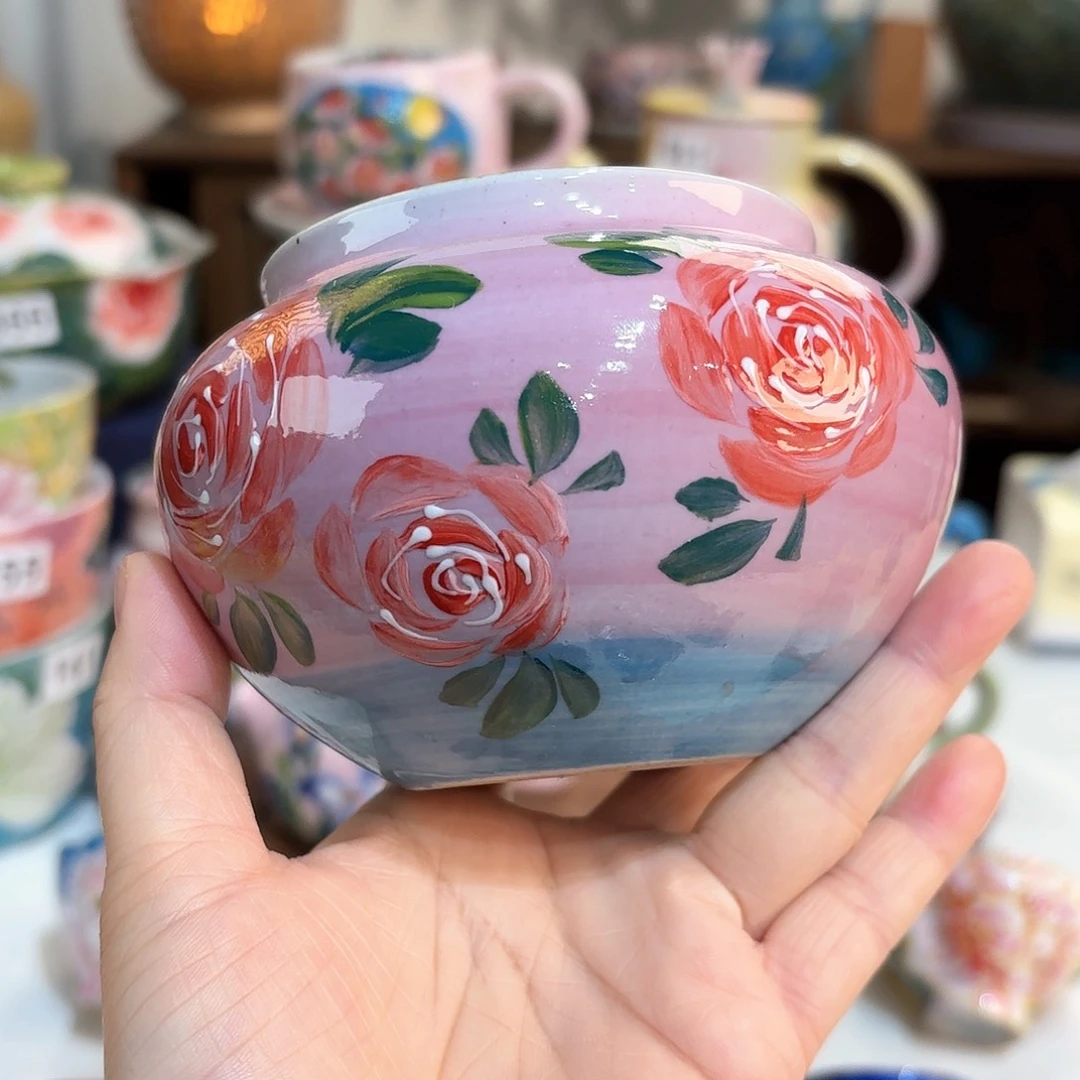 景德镇手绘高温釉下彩陶瓷茶具