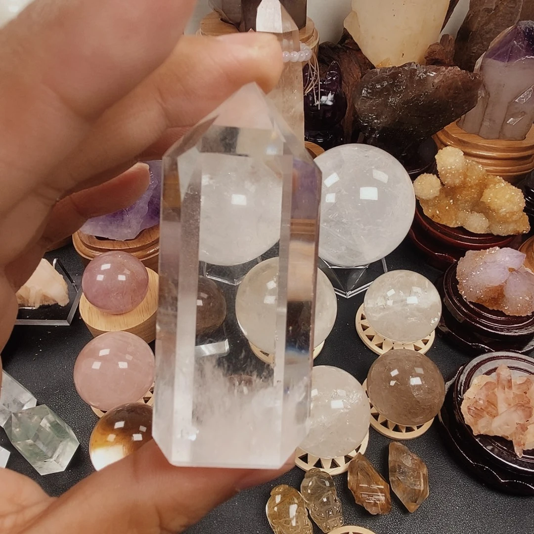 赧***饼未镶嵌珠宝半成品水晶