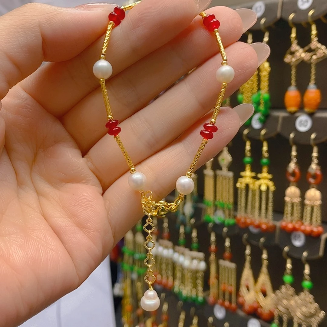 玛瑙/玉髓耳饰合金玛瑙