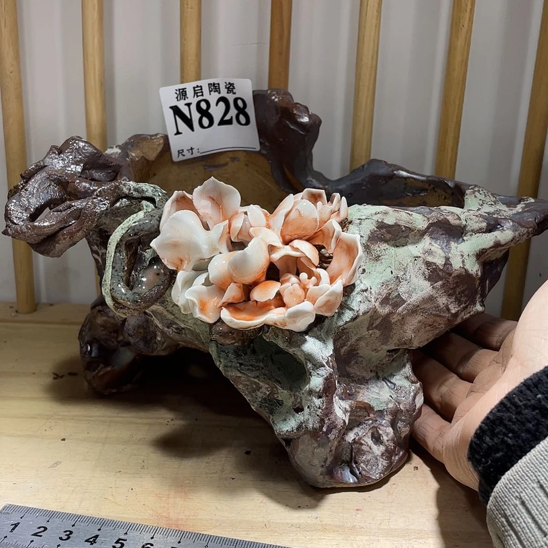 紫砂花盆宁****店景德镇陶瓷花盆828