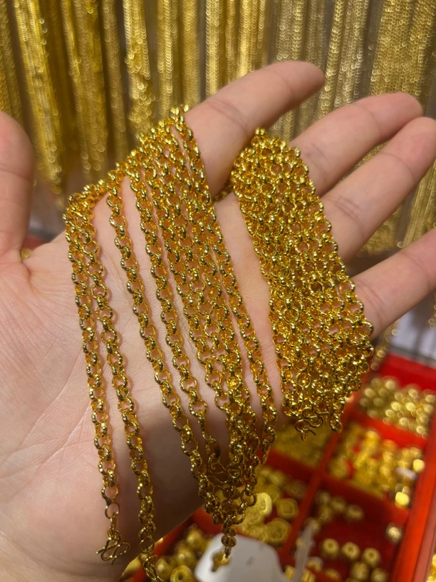 铜合金项链 新款满天星0圈项链长约50