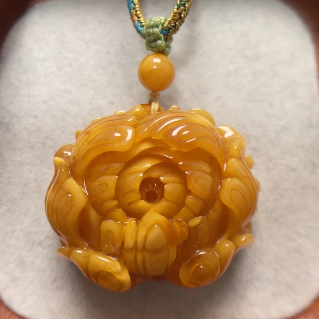 蜜蜡未镶嵌项链吊坠