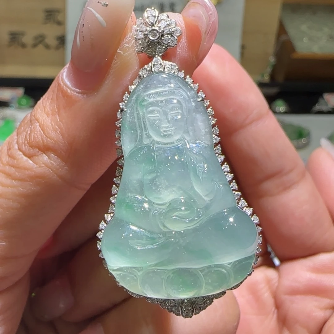 【闪购商品】翡翠颈饰18K金镶嵌缅甸