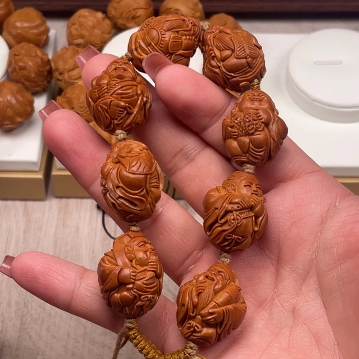 珍***生橄榄核手串/手链橄榄核雕工艺