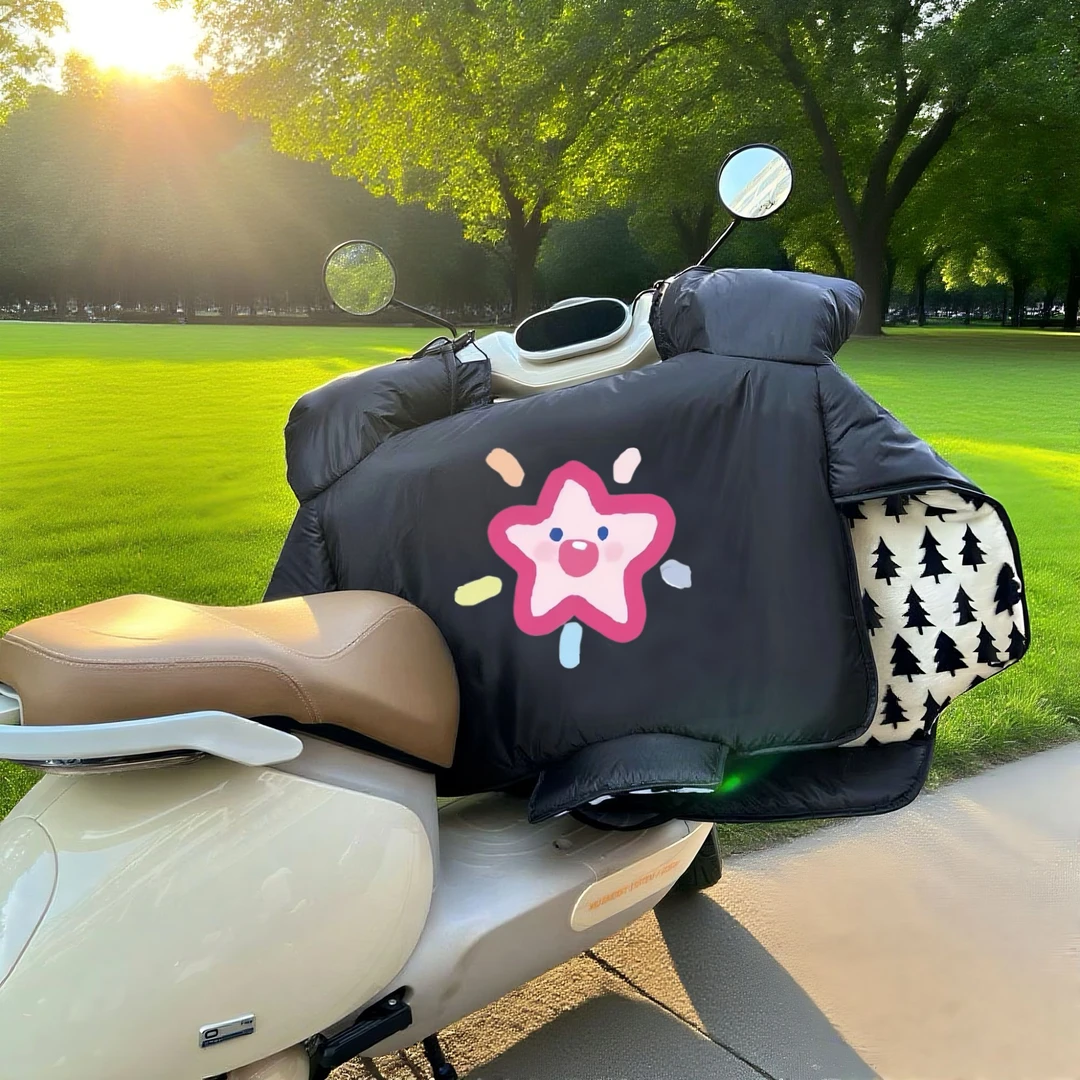 2025新款挡风被电动车三轮摩托秋冬季保暖加厚加绒防水防风法兰绒