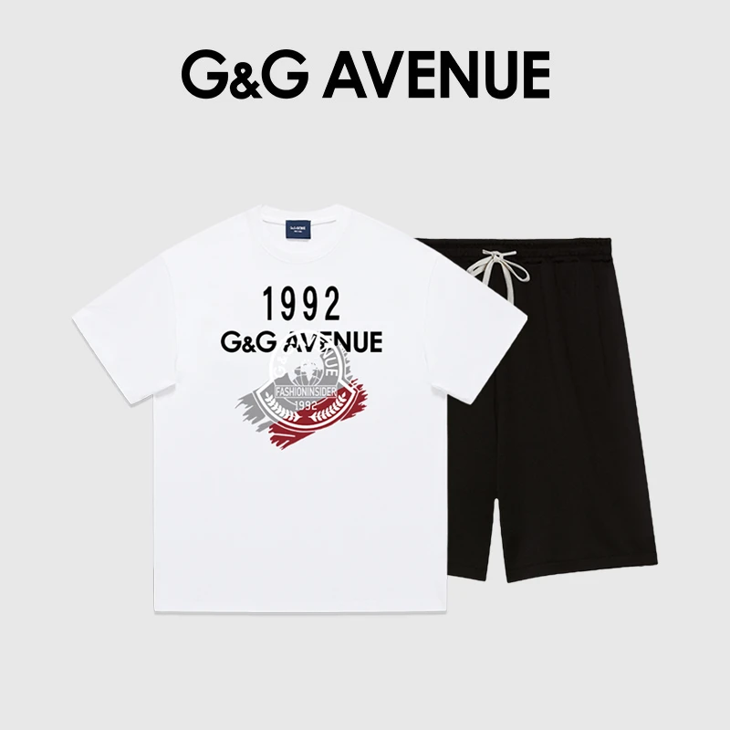 法国G&G AVENUE轻奢潮牌时尚套装男夏季宽松两件套-GTZ2511047