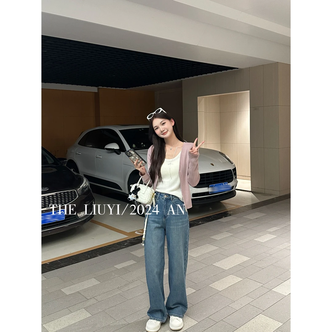 【LIUYI】乌梅子酱~羊毛混纺假两件针织上衣48286