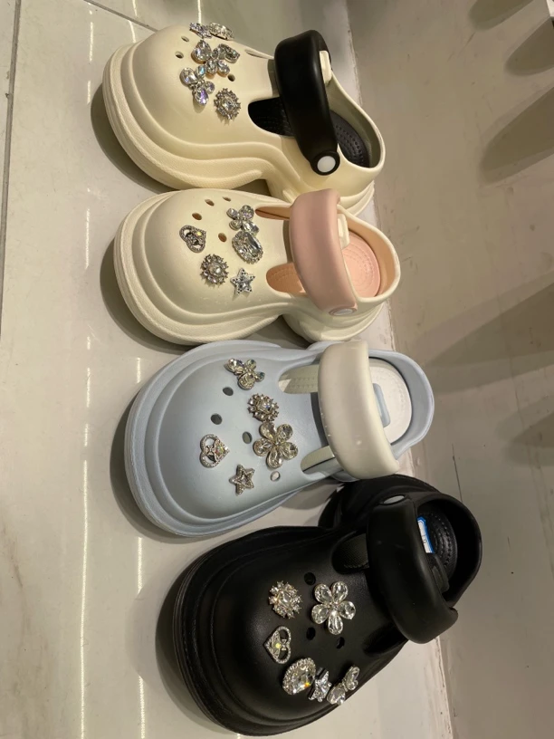 【LPZ】：769厚底洞洞鞋女款增高设计时尚百搭防滑包头拖鞋舒适耐磨