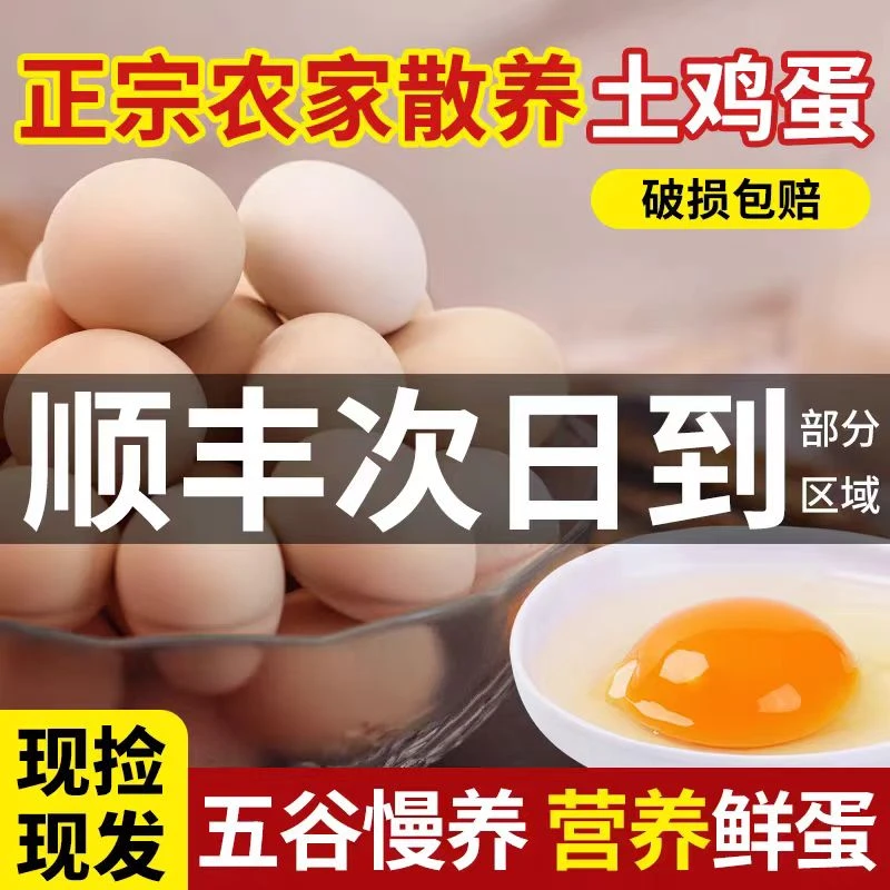 【顺丰快递】正宗散养土鸡蛋笨鸡蛋新鲜土鸡蛋