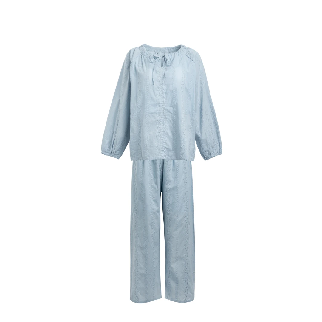 双11福利福利~ 精梳纯棉立体刺绣宽松睡衣可外穿家居服套装 25号