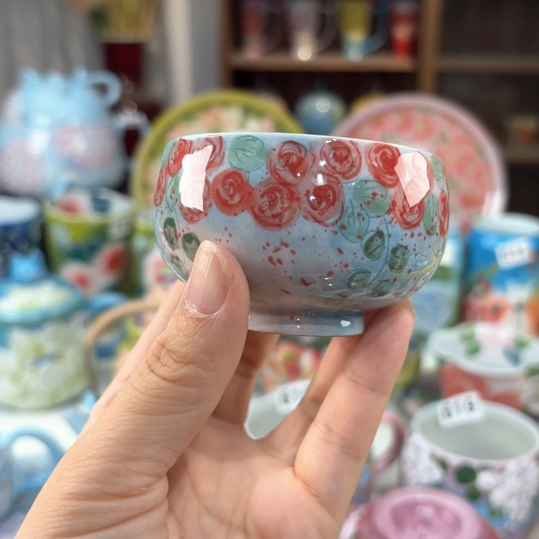 景德镇手绘高温釉下彩陶瓷茶具