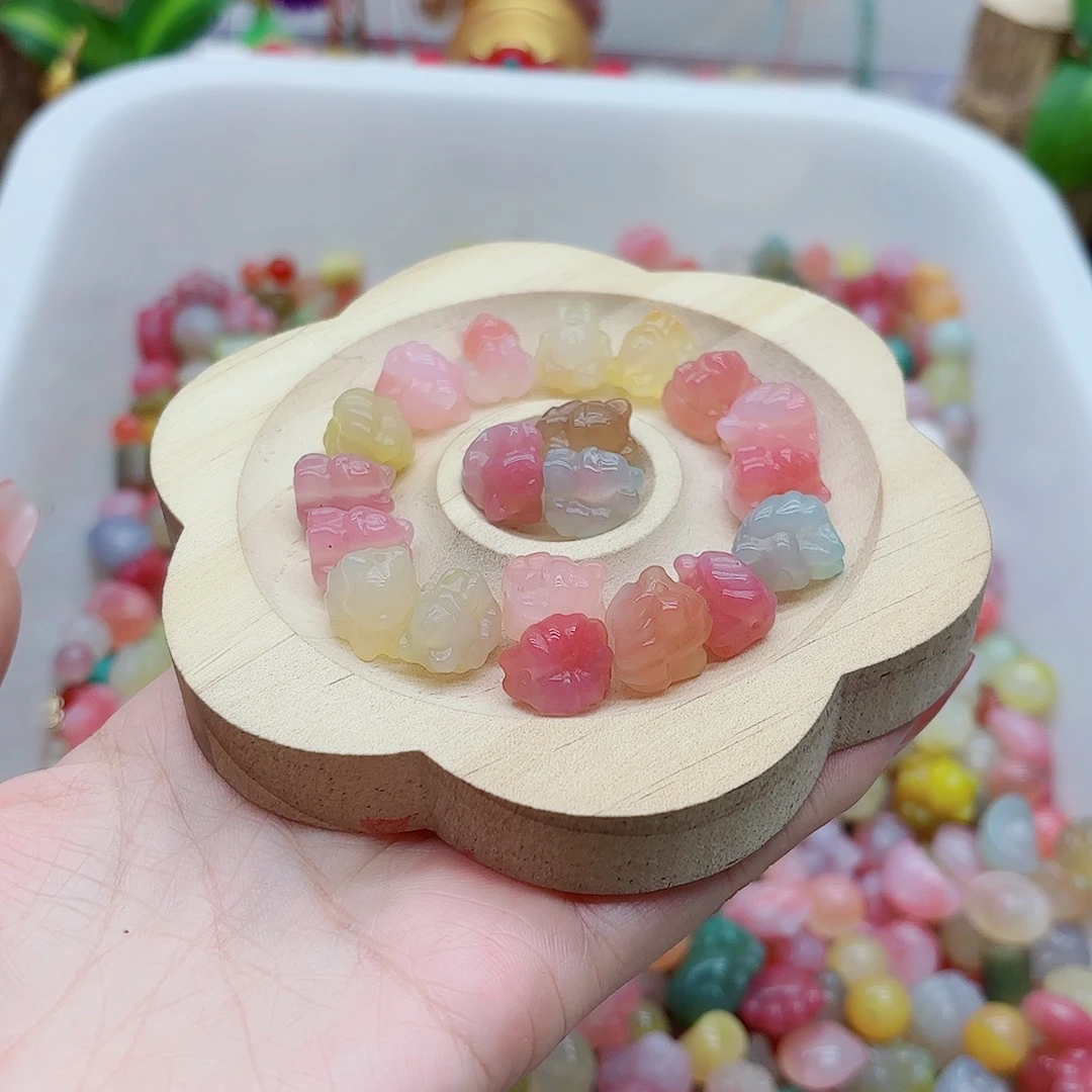 半***夏玛瑙/玉髓未镶嵌手链盐源12