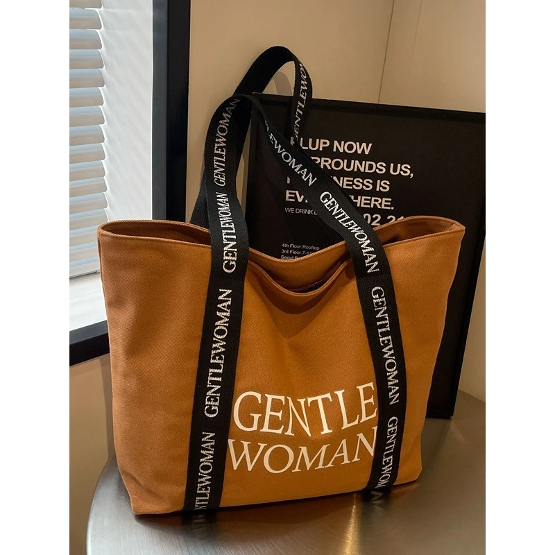 泰国GentleWoman托特包印花帆布包包小众新款质感腋下时尚单肩包