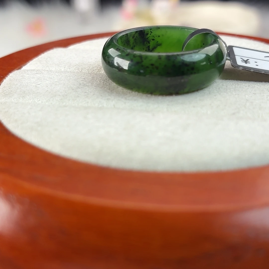 和田玉未镶嵌戒指r35俄碧轮胎19.1