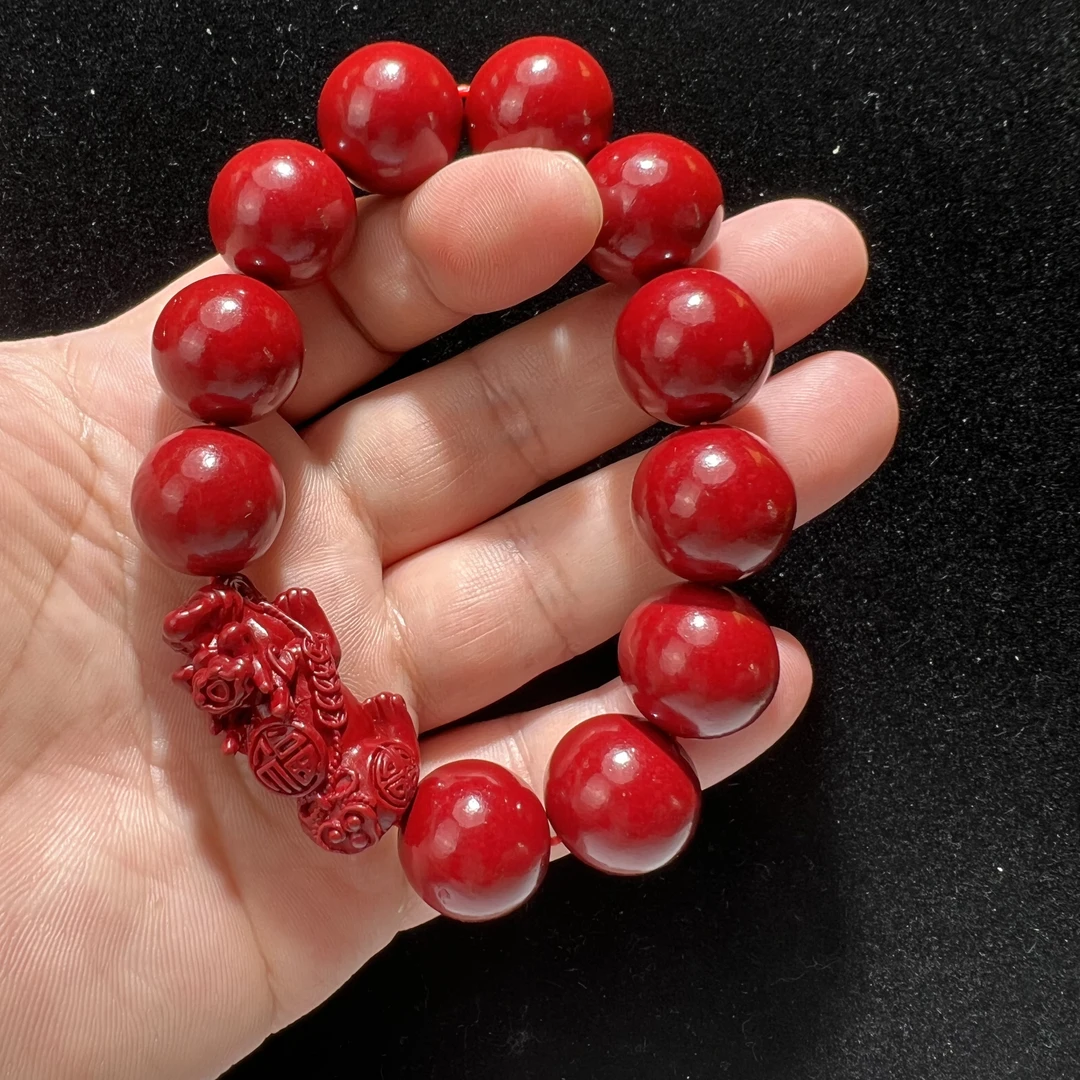 含辰砂工艺品朱砂貔貅手串紫金砂本命年手串