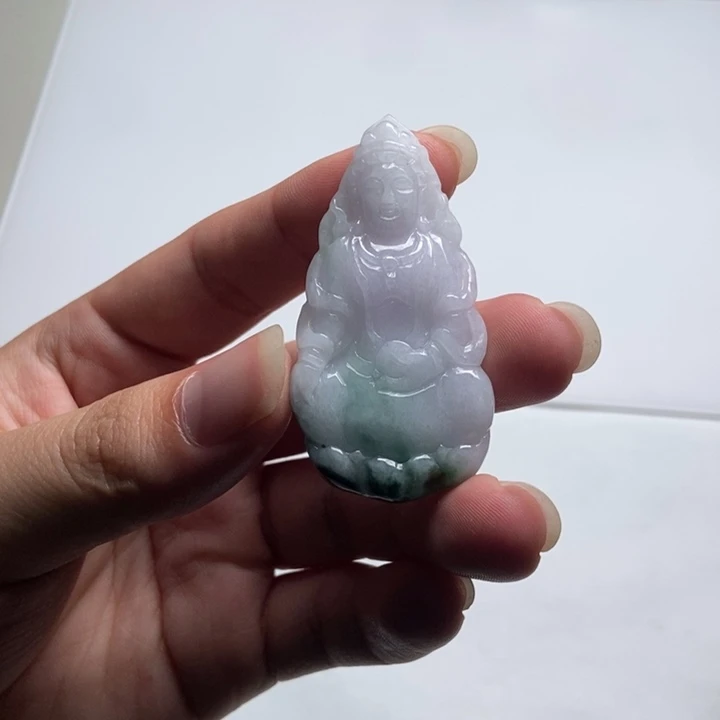 翡翠未镶嵌颈饰观音2