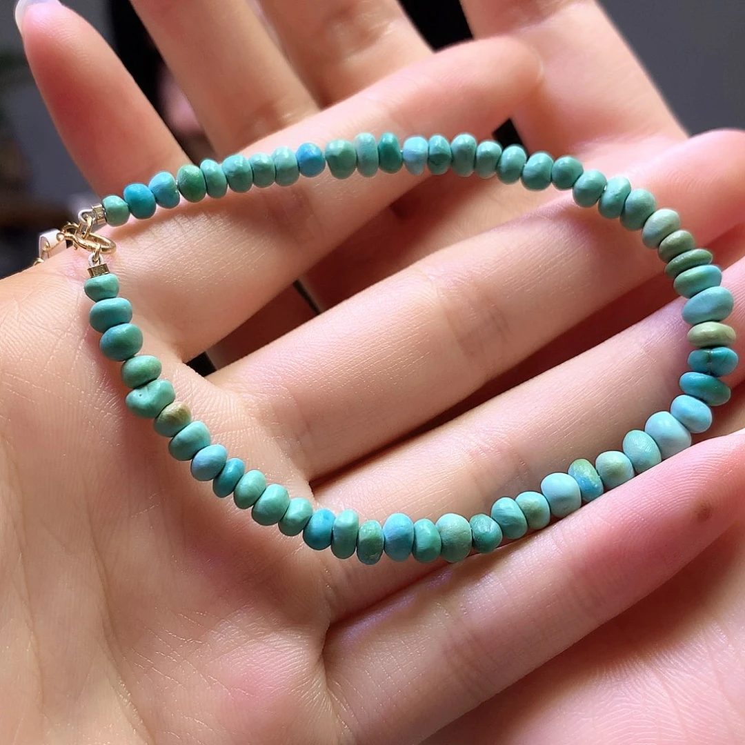 绿松石18K金镶嵌手串