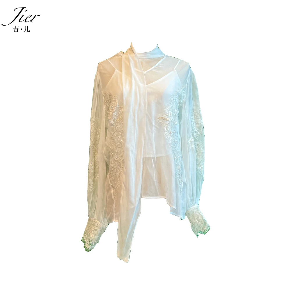 【Jier吉儿】原创设计师时尚透气轻薄长袖女士上衣
