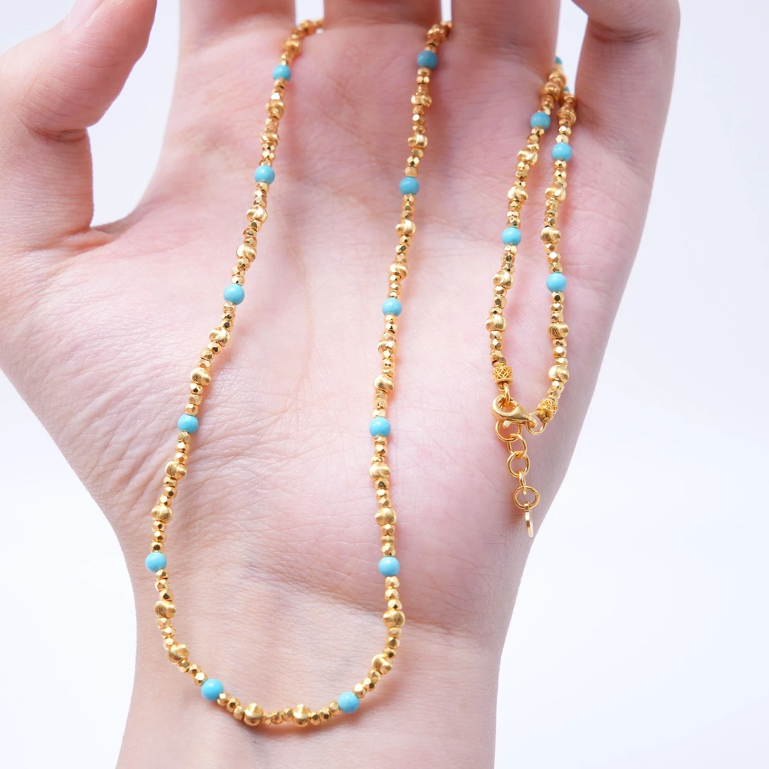 【金手链】三圈蹦迪猫眼珠手串5G足金999时尚轻奢复古零附加