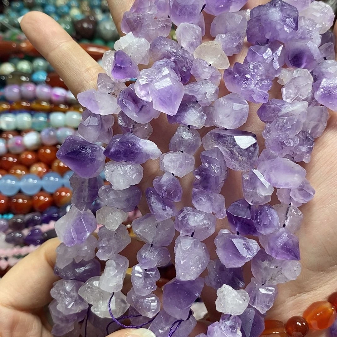 玛瑙/玉髓未镶嵌珠宝半成品紫水晶原矿一条