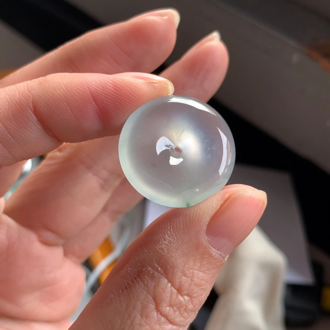 翡翠颈饰未镶嵌天然缅甸翡翠吊坠22.8-5.7