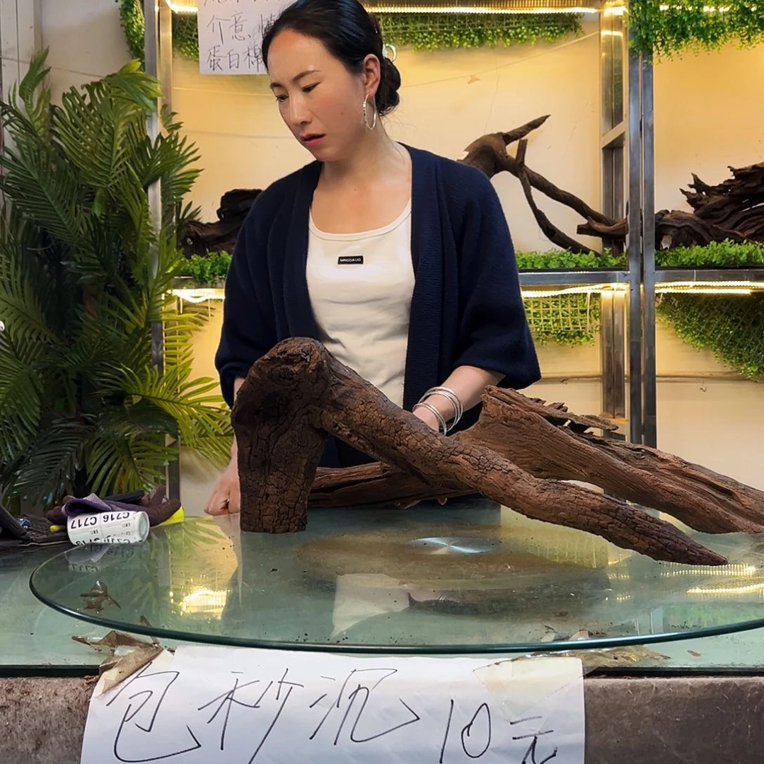 天***¥柚木沉木鱼缸造景