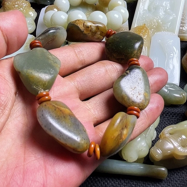 J***子手链未镶嵌和田玉