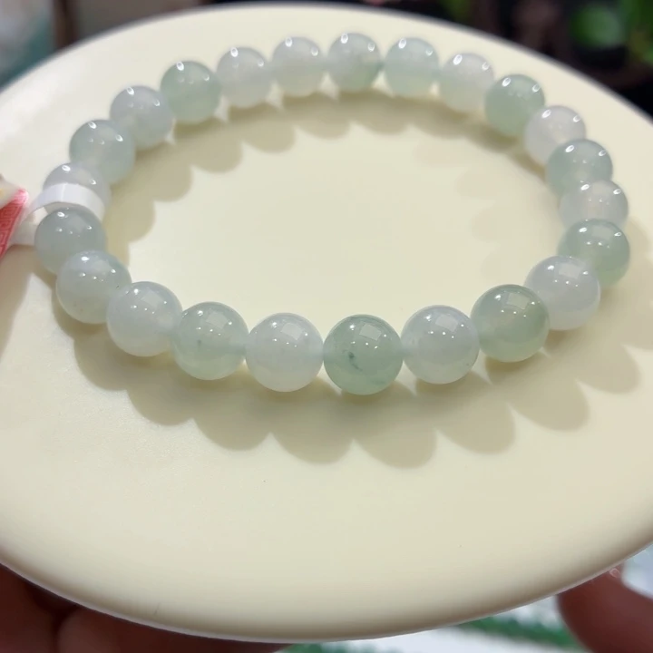 翡翠未镶嵌手链冰胶马卡龙卡8.3