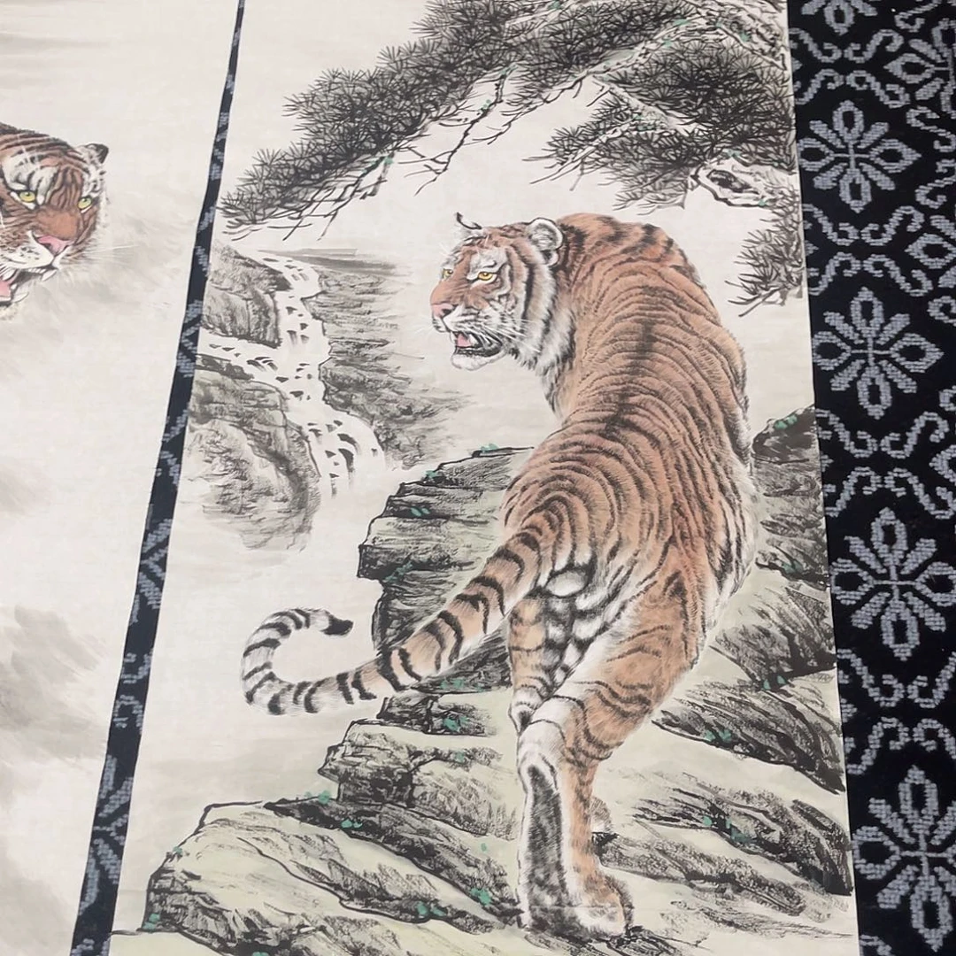 胡***了国画手绘国画四尺画芯