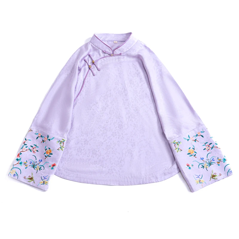 「醒春集」乐锦坊复古中国风手工原创设计感刺绣国潮女装斜襟小上衣