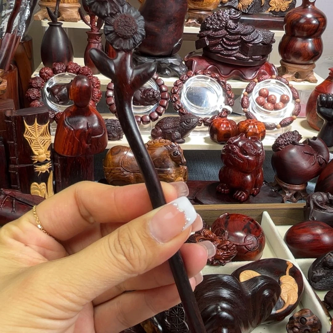 木小叶紫檀向日葵发簪