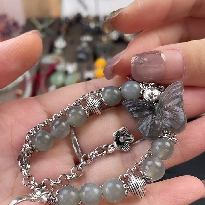 合金蛇纹石玉颈饰