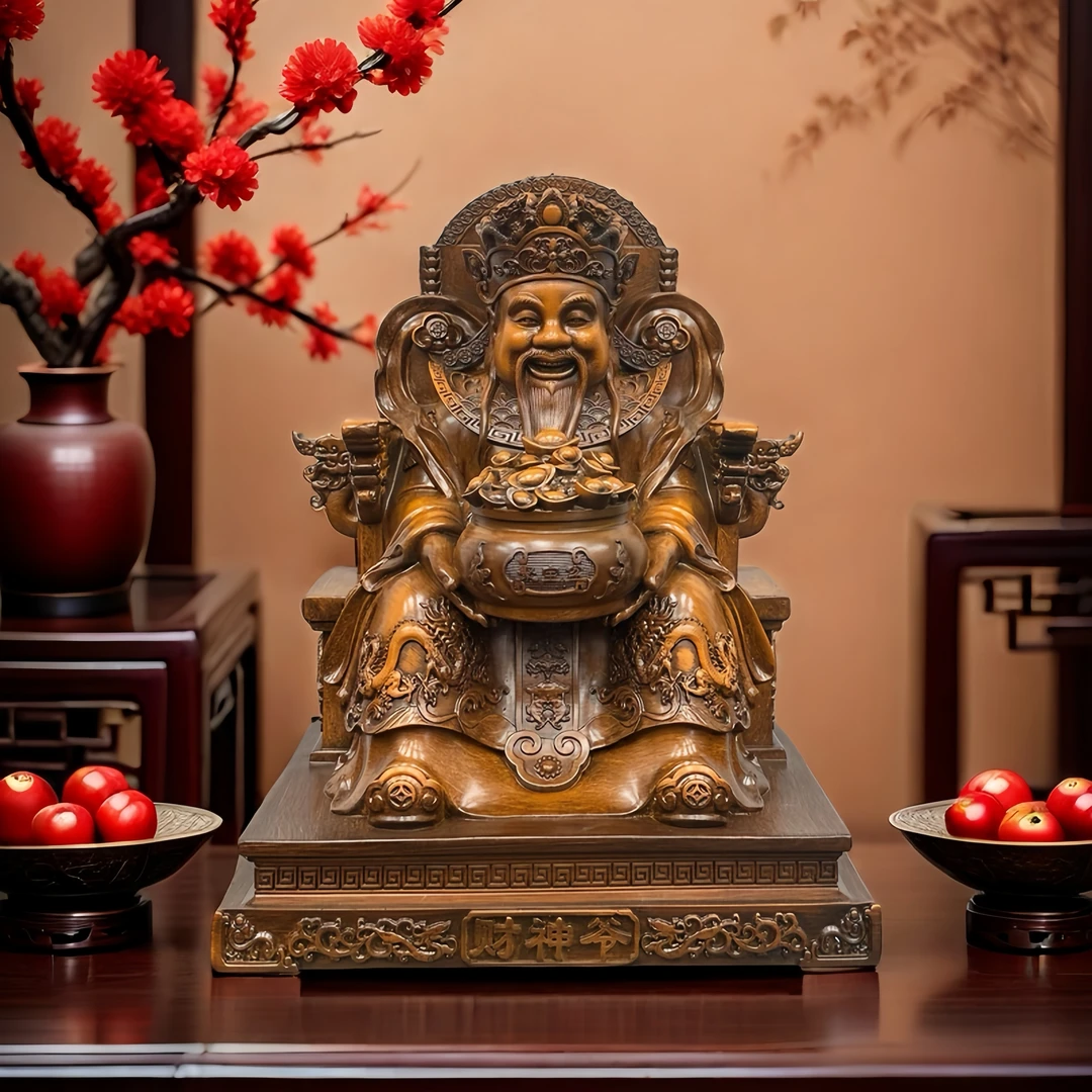 【财神】中式玄关客厅装饰桌面摆件（高30cm）