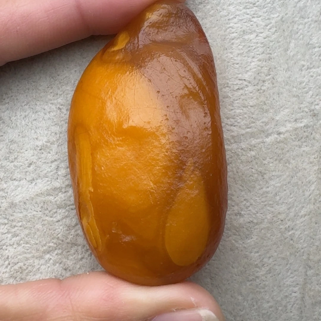 琥珀裸石未镶嵌天然蜜蜡金白原石全皮吊坠