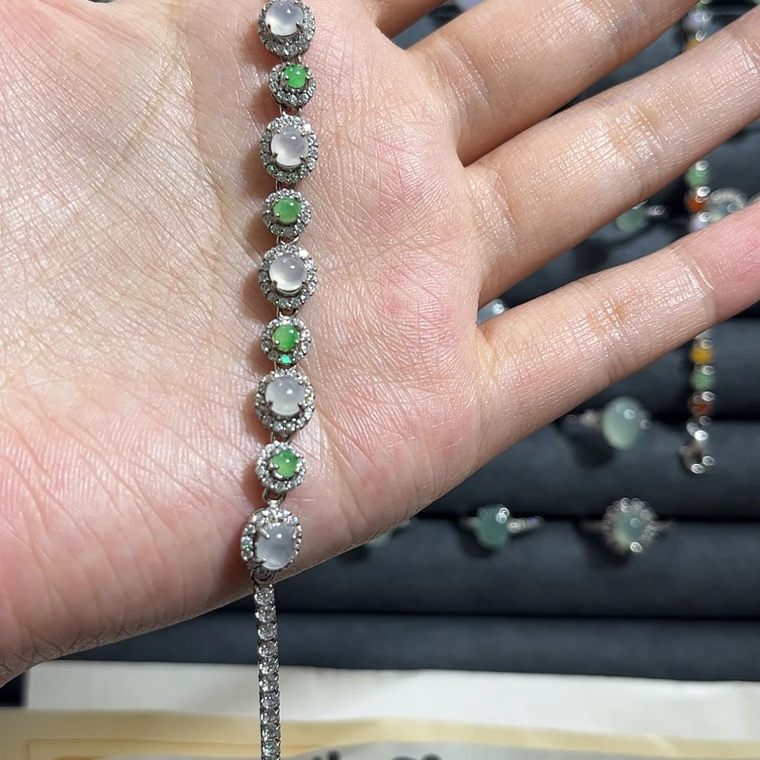 翡翠银S925镶嵌戒指