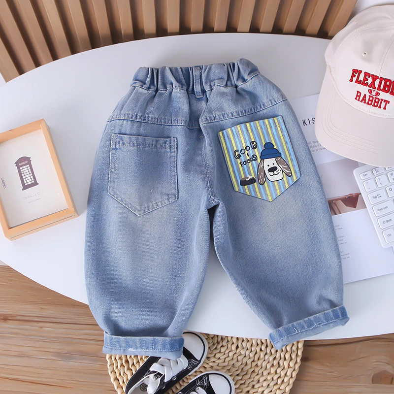 男童春秋款牛仔裤2025新款儿童裤子宝宝长裤时髦洋气小童休闲裤潮
