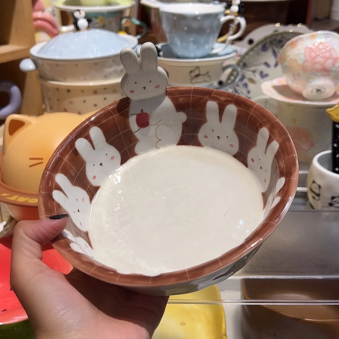 景德镇立体兔子碗