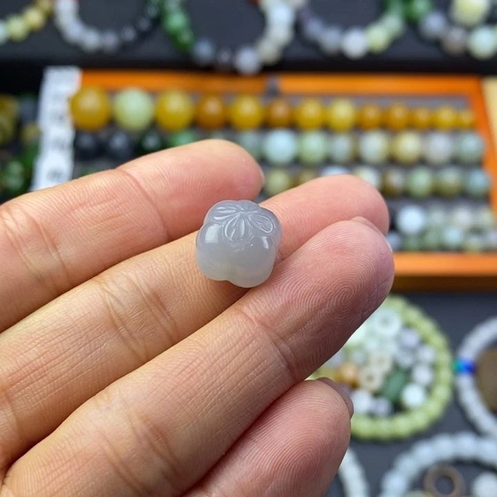 和田玉烟紫柿子未镶嵌雯*