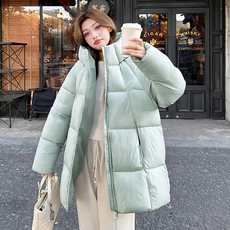 连帽棉服女冬季2025年新款时尚洋气棉衣外套小个子加厚保暖棉袄女