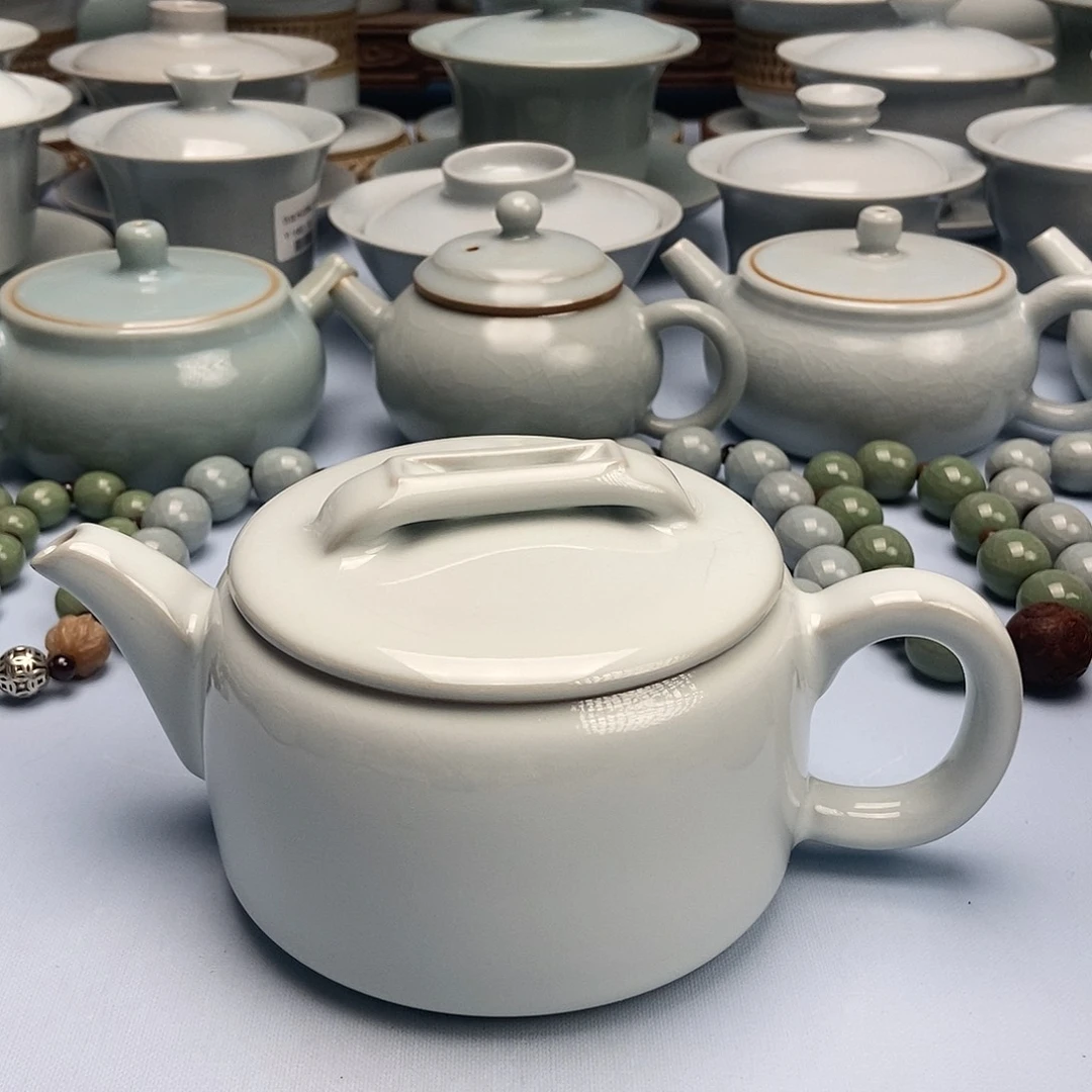 杯微瑕月白汗瓦壶原矿原釉原产地