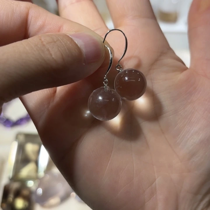 未镶嵌手链水晶耳勾