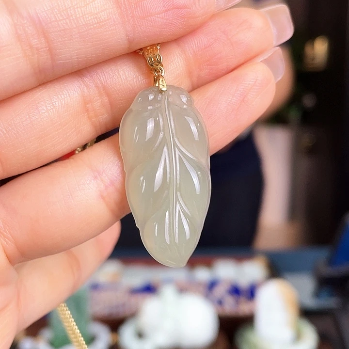 和田玉银S925镶嵌颈饰定制发货