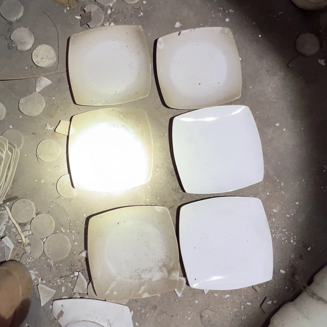 瓷景德镇高温陶瓷4方盘6个