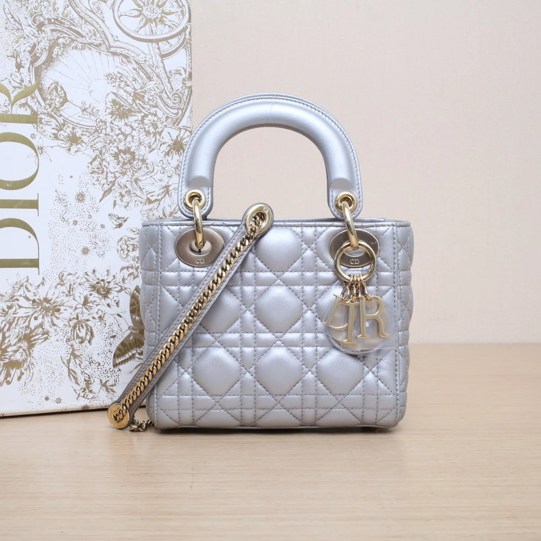 95新 DIOR/迪奥 【娇】单肩包 戴妃包 三格 P235094489