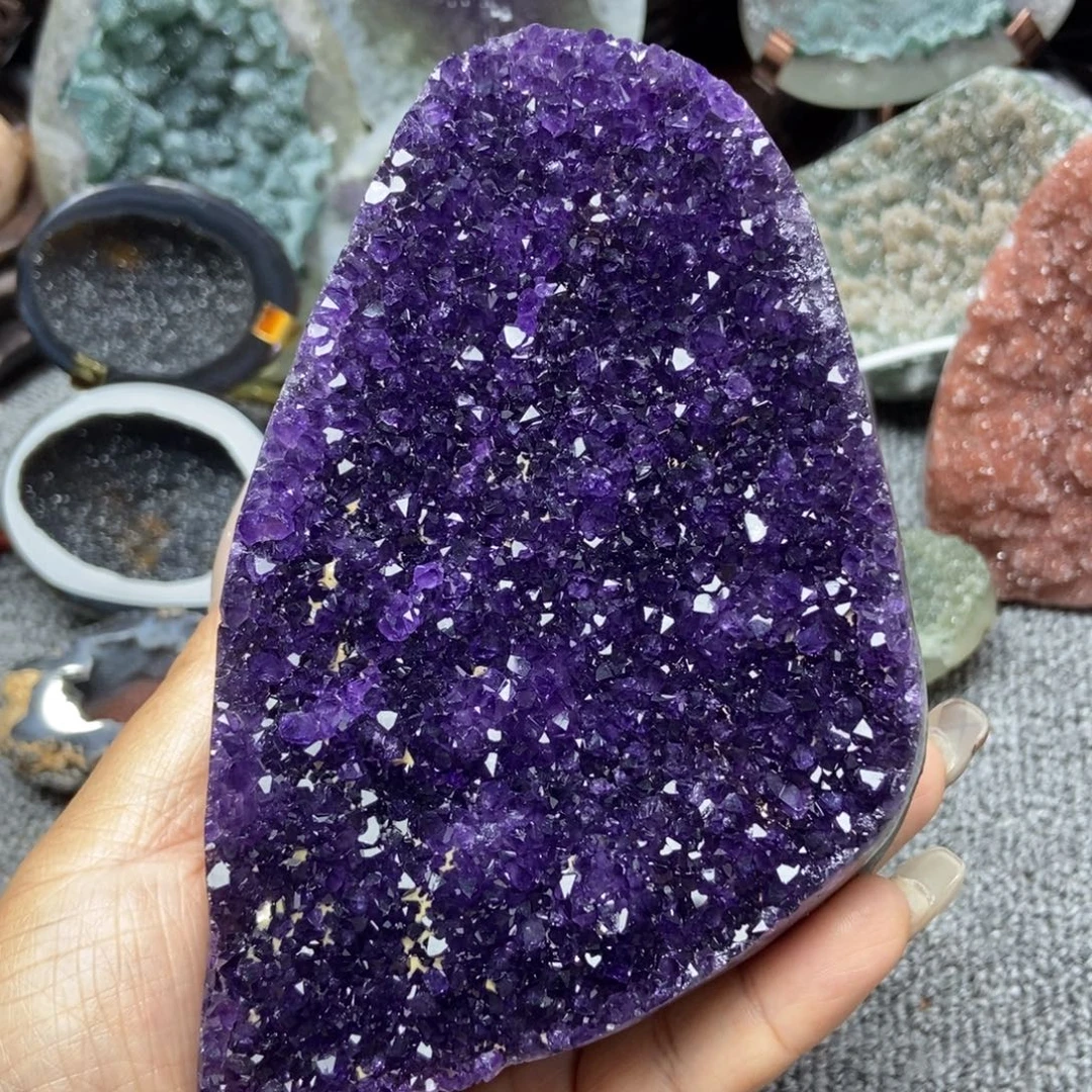 未镶嵌紫晶摆件水晶